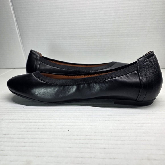 Vionic Caroll Women's 9.5 Black Leather Ballet Flats Orthotic Comfort - Picture 9 of 12